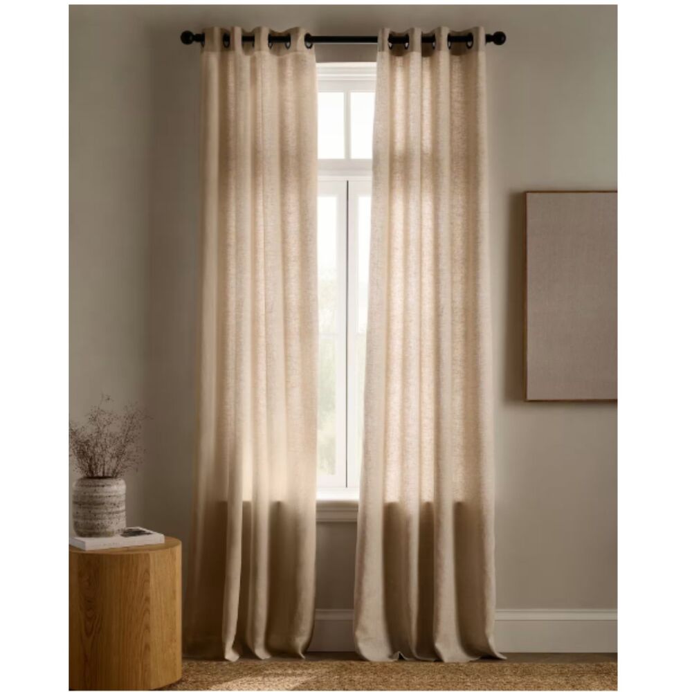NWOT Quince European Linen Sheer Curtain Set TWO 48 x 84 Panels (V5)